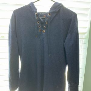 comfortable blue hoodie